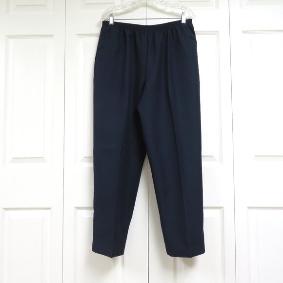 New! Alfred Dunner Classics 16 SHORT Navy Solid - Picture 2 of 6